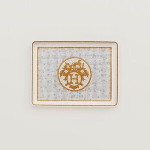 Hermes Mosaique au 24 gold tray, small model